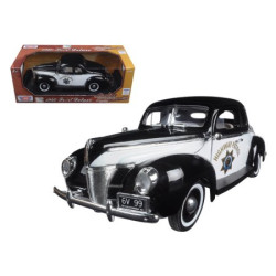 1 by 18 1940 Ford Coupe Deluxe California Highway Patrol Timeless Classics Diecast Model Car